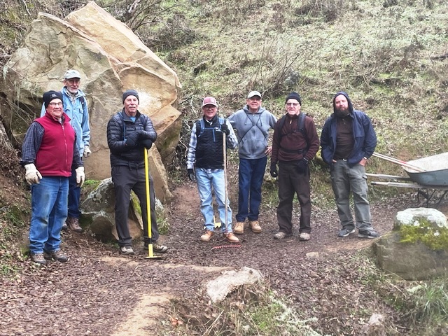 The Trail Crew by the Big Rock!